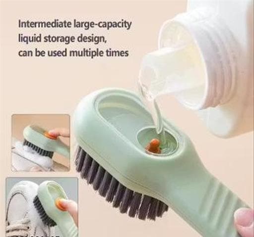 Multifunctional Liquid Brush, Liquid Adding Soft Fur Cleaning Brush, Long Handle Automatic Liquid Adding Cleaning Brush, Shoes Scrubbing Brush Household Cleaning Brushes